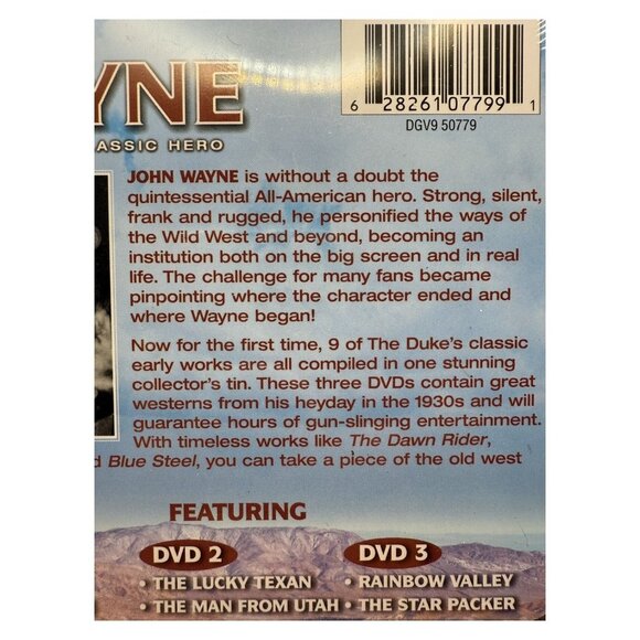 John Wayne Special Edition DVD Tin Set Featuring 10 Classic Western Films - Picture 4 of 5